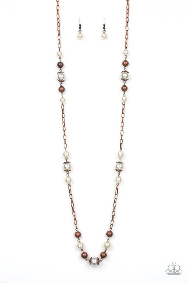 Necklaces Paparazzi Jewelry Paparazzi Necklace Wall Street Waltz Copper