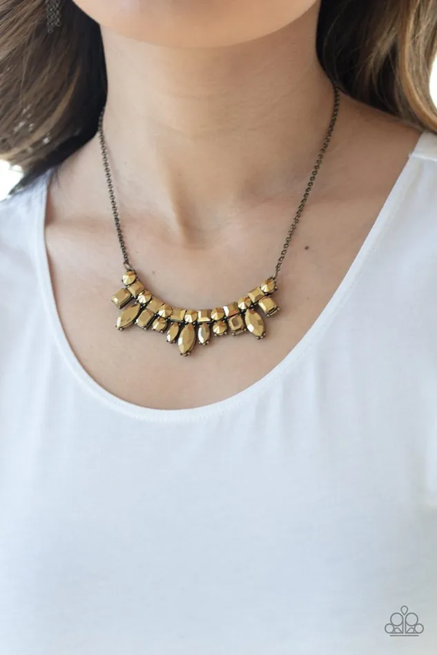 Necklaces Paparazzi Jewelry Paparazzi Necklace Wish Upon a ROCK STAR Brass