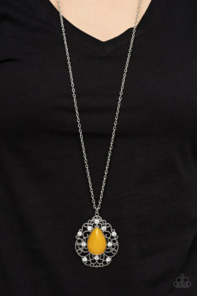 Necklaces Paparazzi Necklace Bewitched Beam Yellow Paparazzi Jewelry