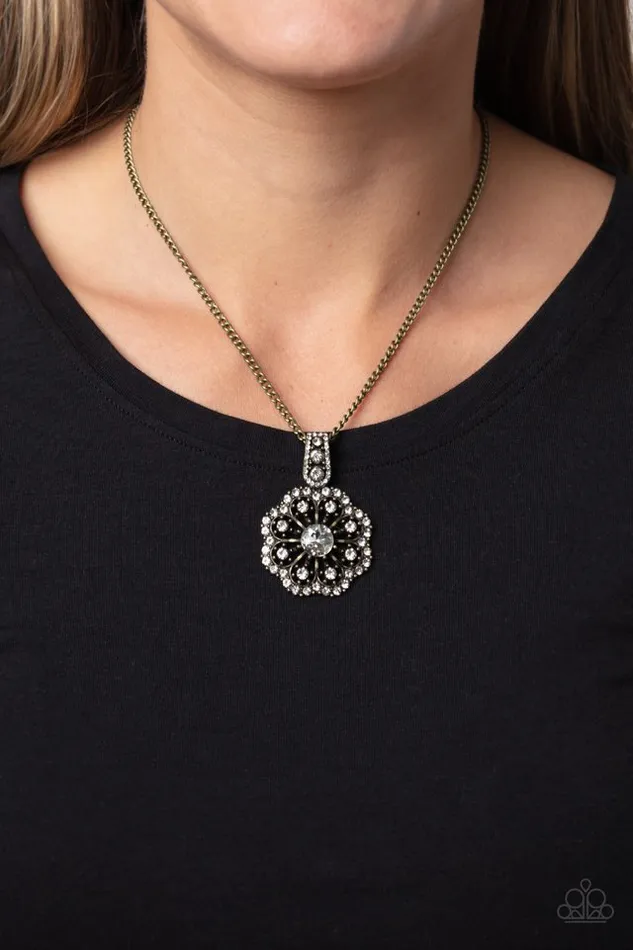 Necklaces Paparazzi Necklace Bewitching Brilliance Brass Paparazzi Jewelry