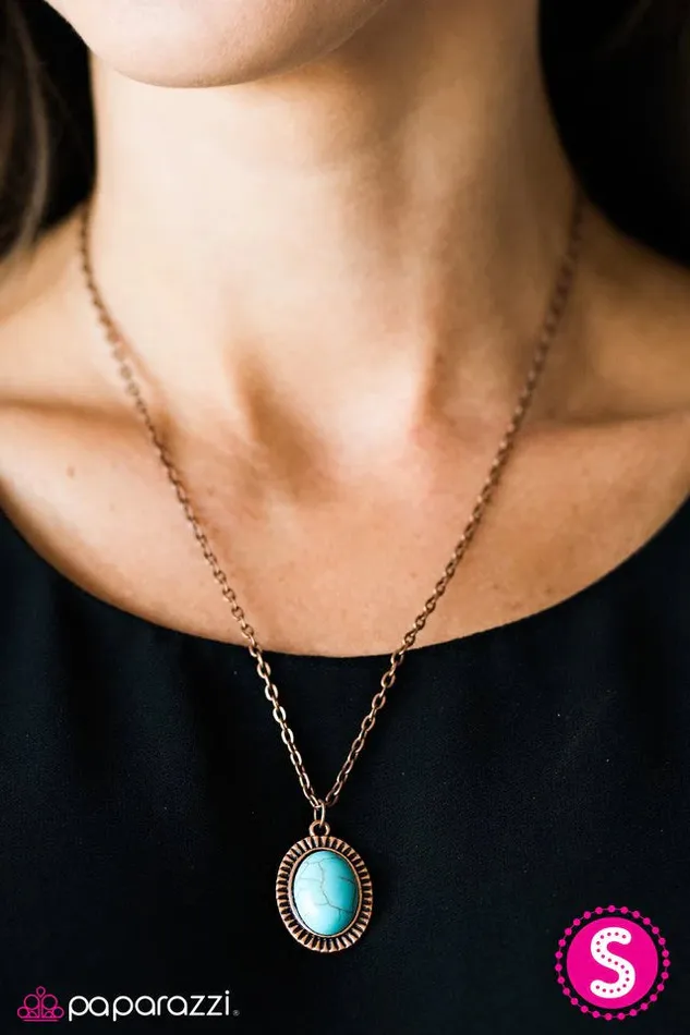 Necklaces Paparazzi Necklace Cast In SANDSTONE Copper Paparazzi Jewelry