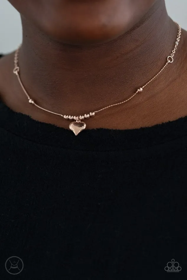 Necklaces Paparazzi Necklace Casual Crush Rose Gold Paparazzi Jewelry