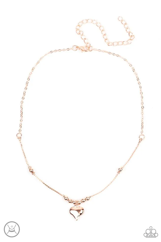 Necklaces Paparazzi Necklace Casual Crush Rose Gold Paparazzi Jewelry