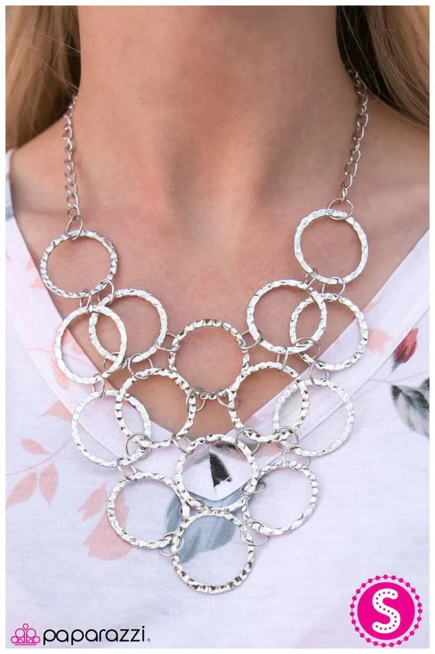 Necklaces Paparazzi Necklace Dont RING Me Down Silver Paparazzi Jewelry
