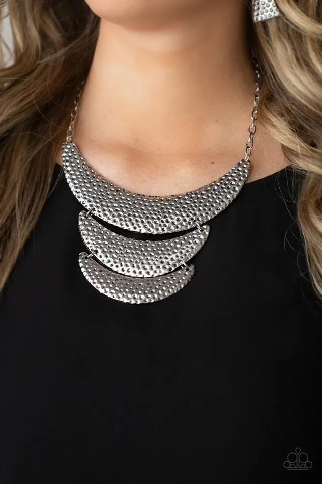 Necklaces Paparazzi Necklace Moonwalk Magic Silver Paparazzi Jewelry