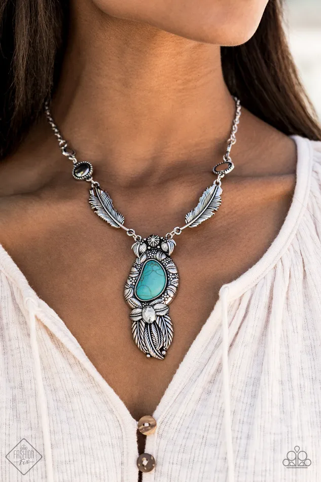 Necklaces Paparazzi Necklace Ruler of The Roost Blue Fashion Fix Aug2020 Paparazzi Jewelry