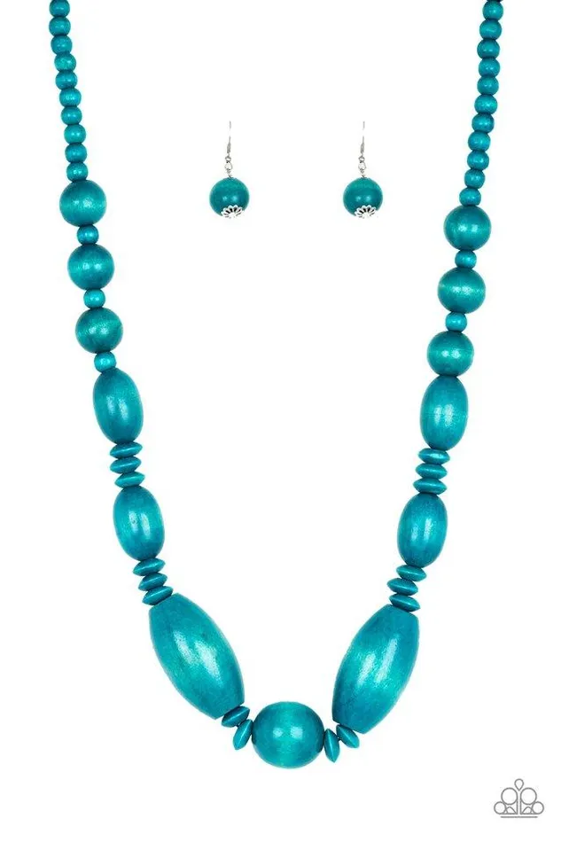 Necklaces Paparazzi Necklace Summer Breezin Blue Paparazzi Jewelry