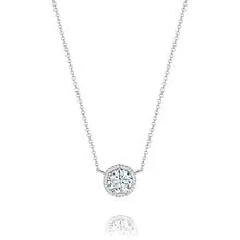 Necklaces Tacori 14K White Gold Classic Round Diamond Bloom Pendant Mount Necklace 8mm Tacori Necklaces Tacori 14K White Gold Classic Round Diamond Bloom Pendant Mount Necklace 8mm Tacori