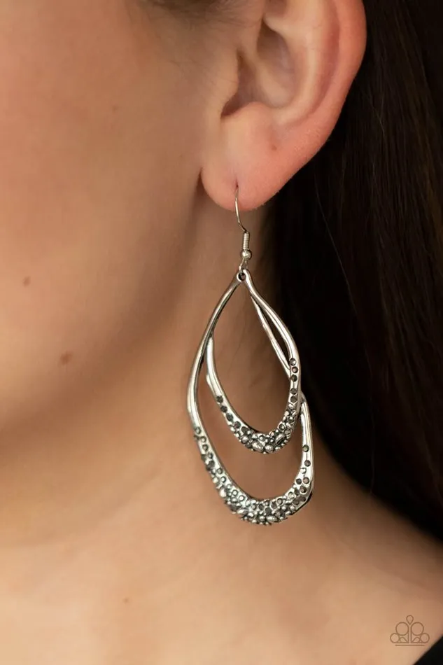 Paparazzi Earring Beyond Your GLEAMS Silver Paparazzi Jewelry Earrings