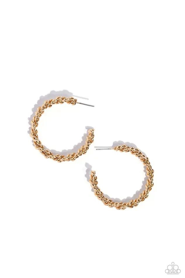 Paparazzi Earring Braided Bravado Gold Paparazzi Jewelry Earrings Paparazzi Earring Braided Bravado Gold Paparazzi Jewelry Earrings