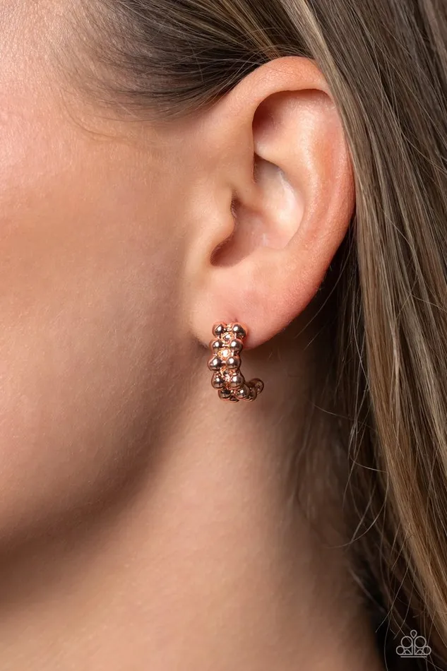 Paparazzi Earring Bubbling Beauty Copper Paparazzi Jewelry Earrings