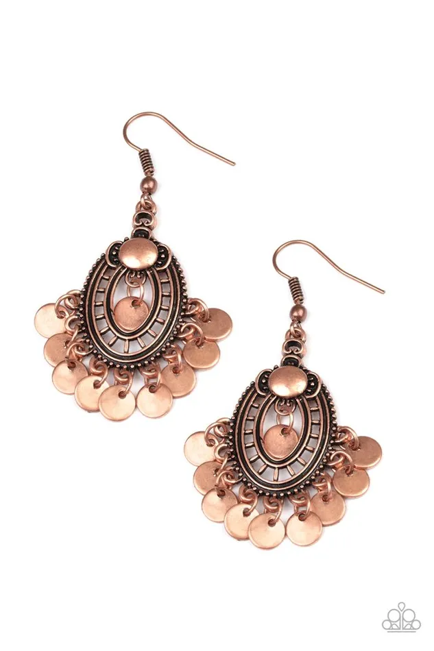 Paparazzi Earring Chime Chic Copper Paparazzi Jewelry Earrings Paparazzi Earring Chime Chic Copper Paparazzi Jewelry Earrings