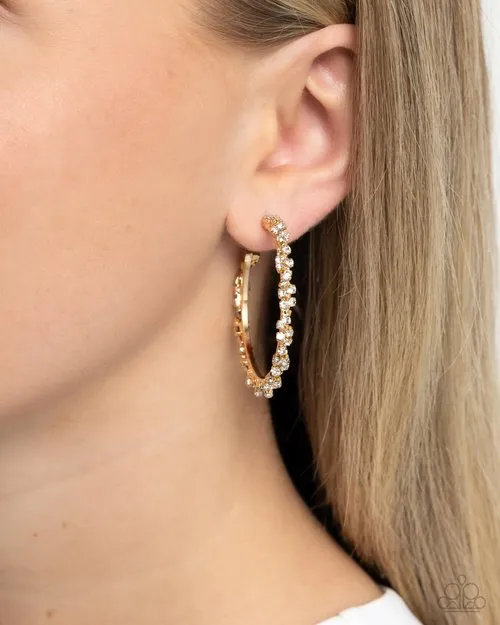 Paparazzi Earring Divine Decoding Gold Paparazzi Jewelry Earrings