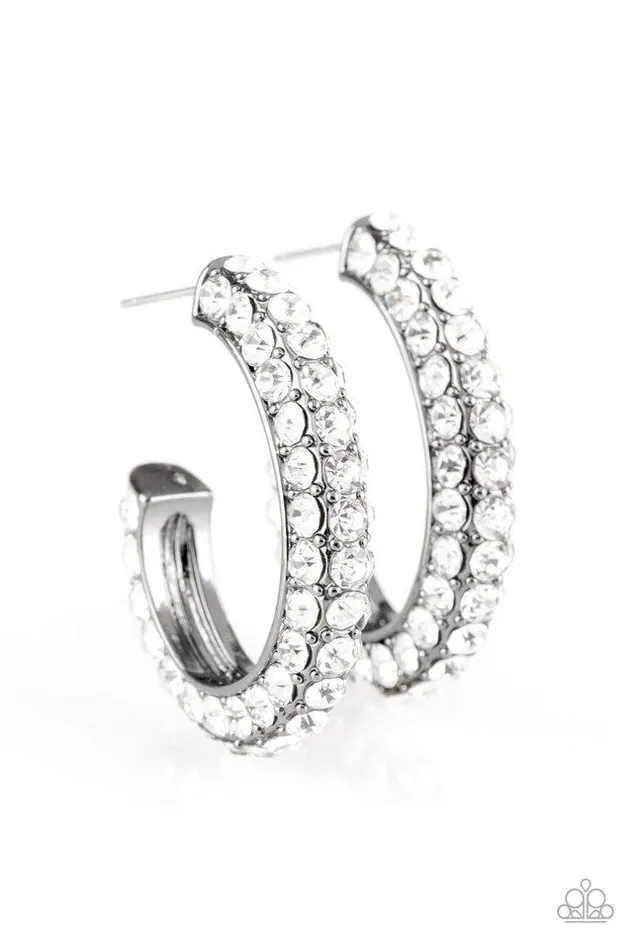 Paparazzi Earring Dont Mind The STARDUST Black Paparazzi Jewelry Earrings