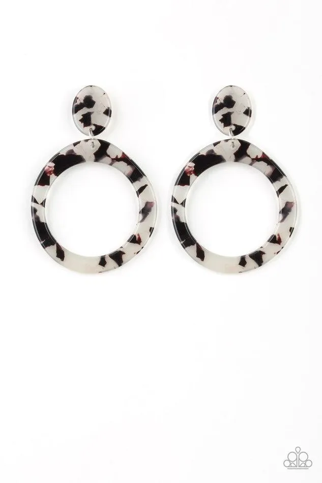 Paparazzi Earring Fish Out Of Water White Paparazzi Jewelry Earrings