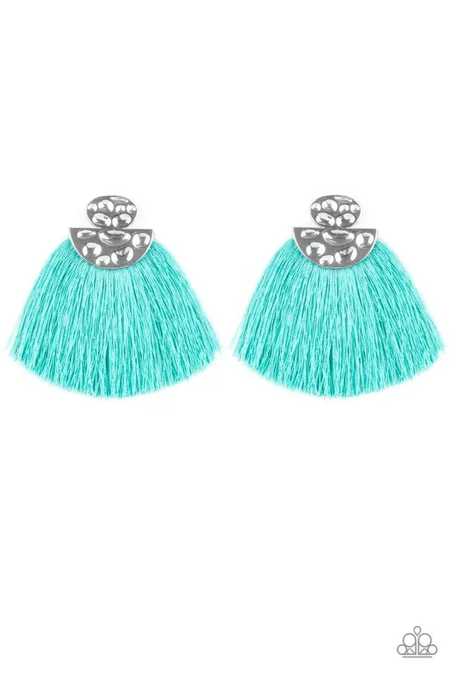 Paparazzi Earring Make Some PLUME Blue Paparazzi Jewelry Earrings