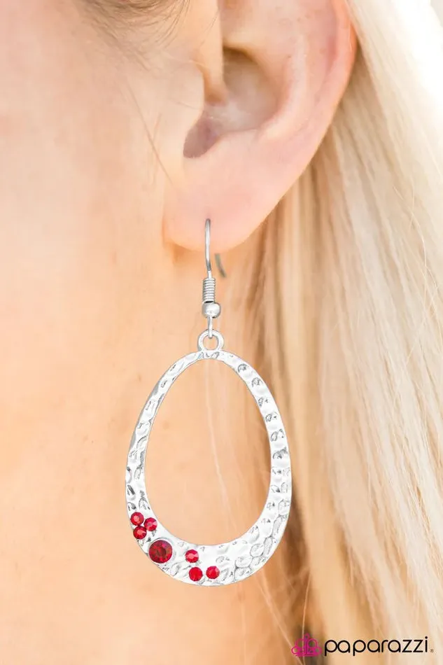 Paparazzi Earring Party Over Here Red Paparazzi Jewelry Earrings