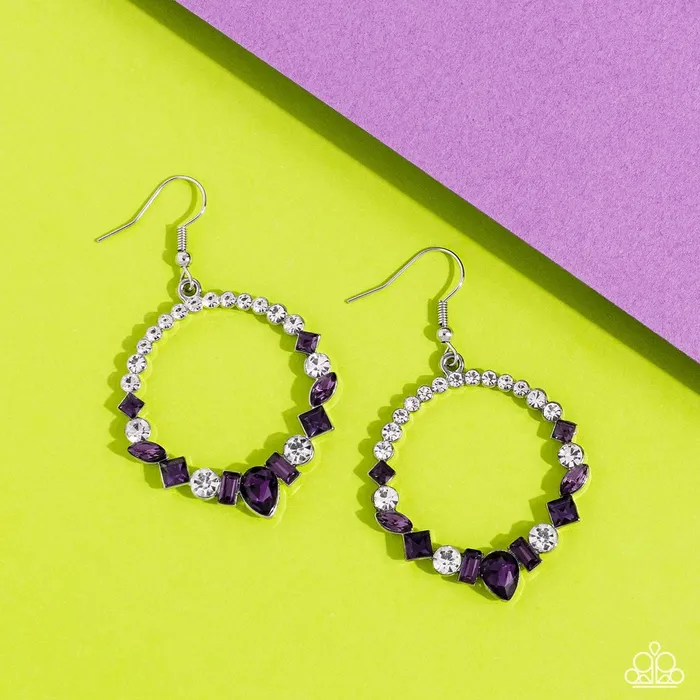Paparazzi Earring Revolutionary Refinement Purple Paparazzi Jewelry Earrings