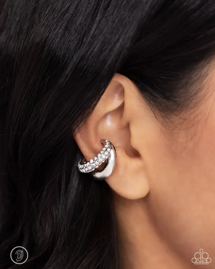 Paparazzi Earring Sizzling Spotlight White Paparazzi Jewelry Earrings