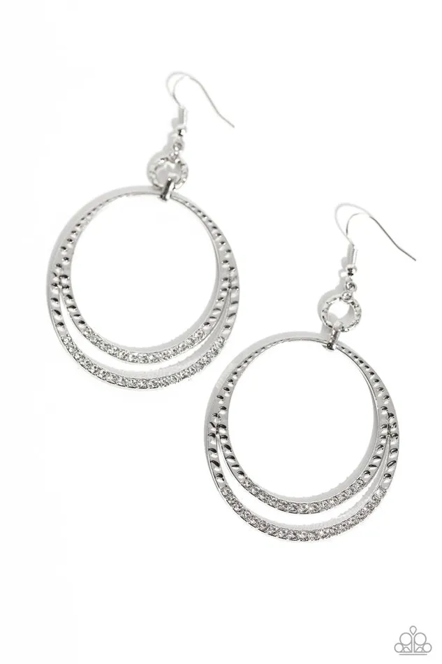 Paparazzi Earring Spin Your HEELS White Paparazzi Jewelry Earrings Paparazzi Earring Spin Your HEELS White Paparazzi Jewelry Earrings