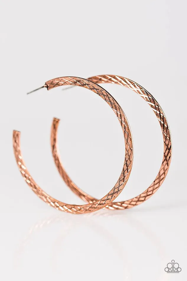 Paparazzi Earring Squad Goals Copper Paparazzi Jewelry Earrings