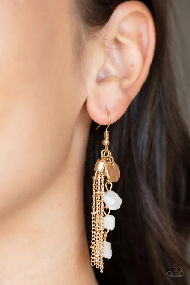 Paparazzi Earring Stone Sensation Gold Paparazzi Jewelry Earrings