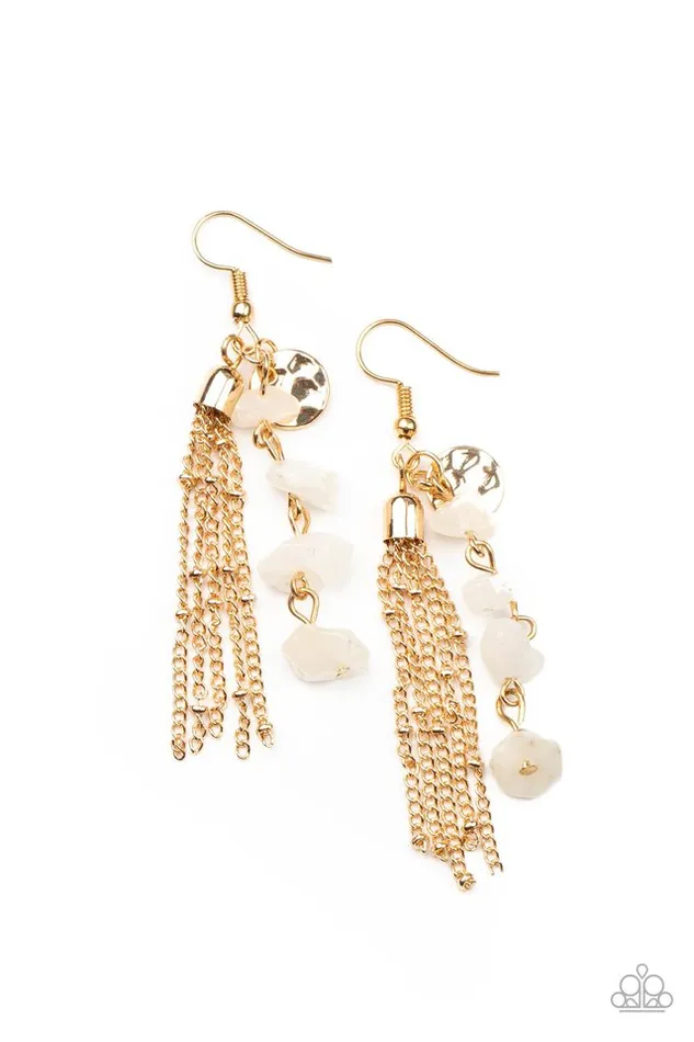 Paparazzi Earring Stone Sensation Gold Paparazzi Jewelry Earrings