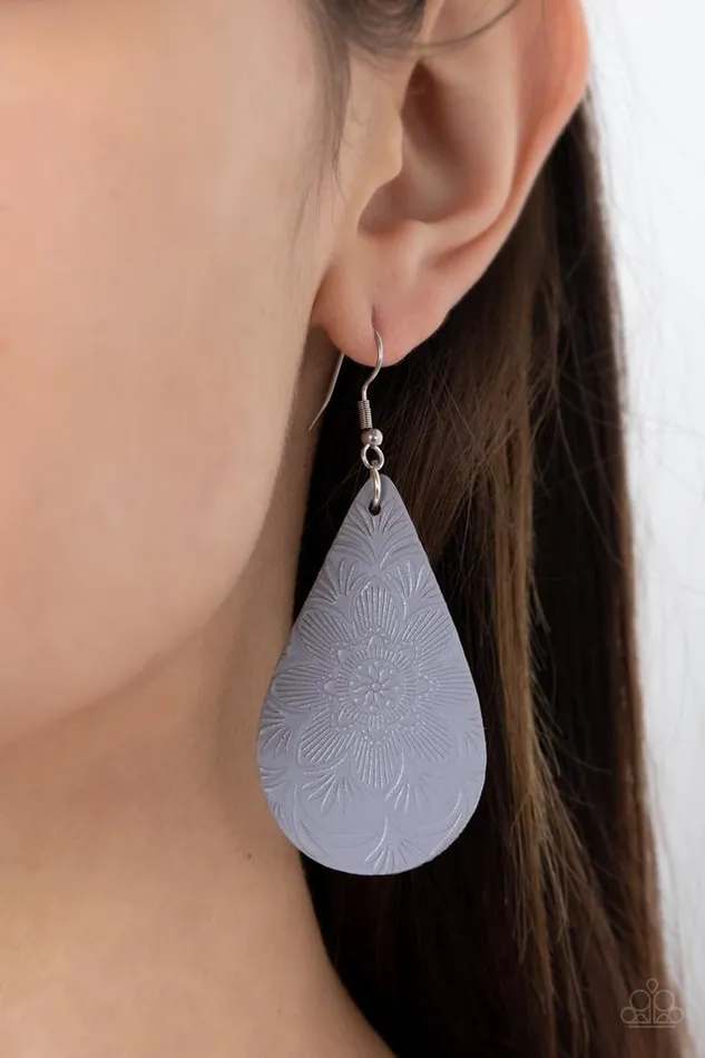 Paparazzi Earring Subtropical Seasons Silver Paparazzi Jewelry Earrings