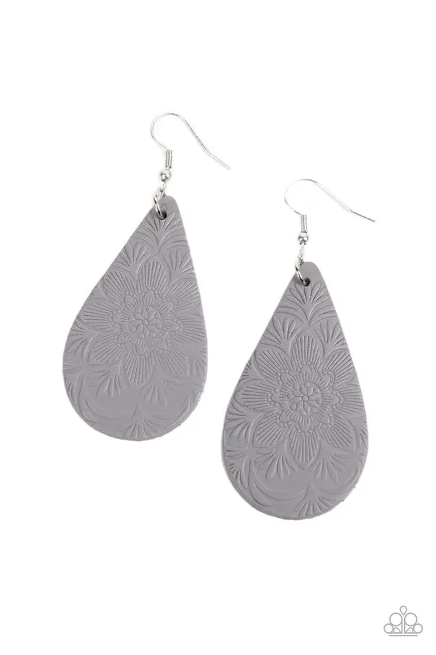 Paparazzi Earring Subtropical Seasons Silver Paparazzi Jewelry Earrings