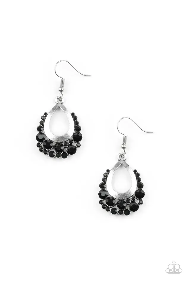 Paparazzi Earring Table For Two Black Paparazzi Jewelry Earrings