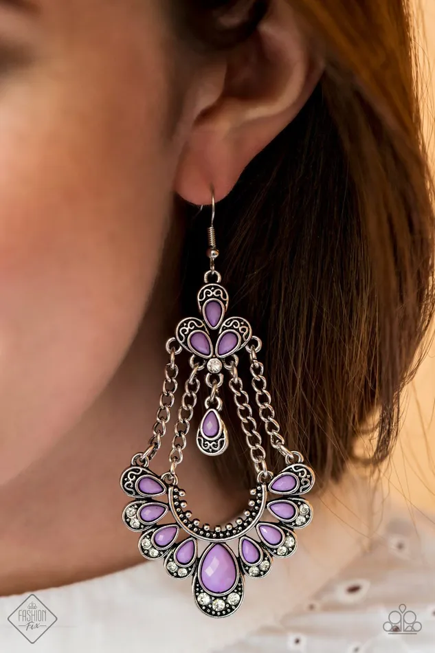 Paparazzi Earring Unique Chic Purple Paparazzi Jewelry Earrings