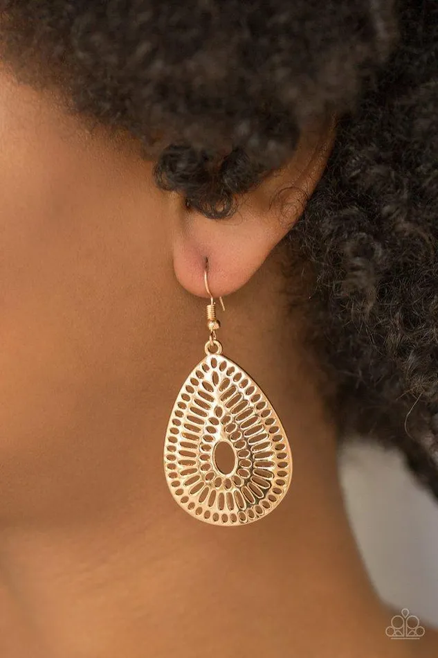 Paparazzi Earring You Look GRATE Gold Paparazzi Jewelry Earrings