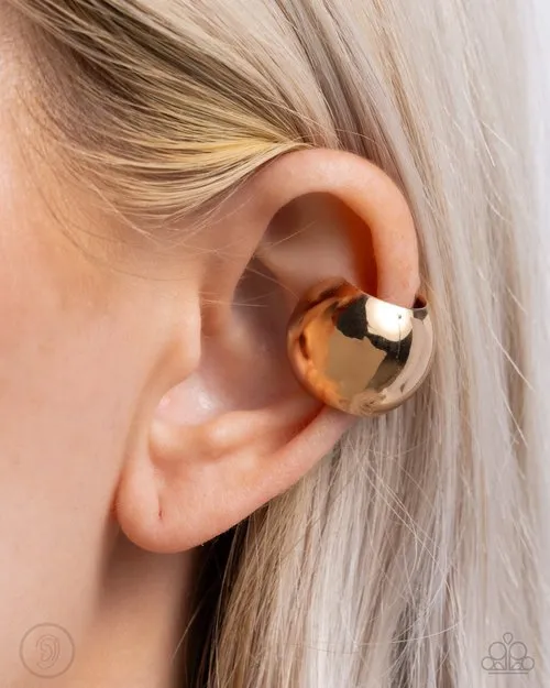 Paparazzi Jewelry Earrings Paparazzi Earring American CURL Gold