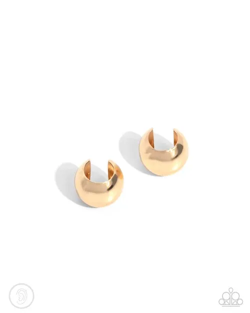 Paparazzi Jewelry Earrings Paparazzi Earring American CURL Gold Paparazzi Jewelry Earrings Paparazzi Earring American CURL Gold