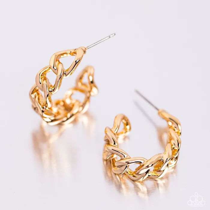 Paparazzi Jewelry Earrings Paparazzi Earring Casual Confidence Gold