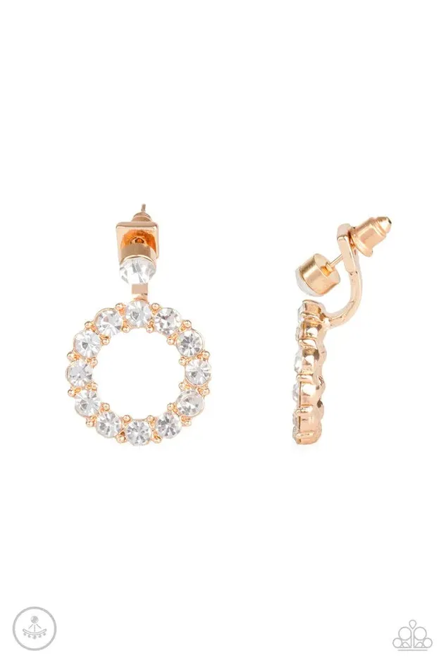 Paparazzi Jewelry Earrings Paparazzi Earring Diamond Halo Gold