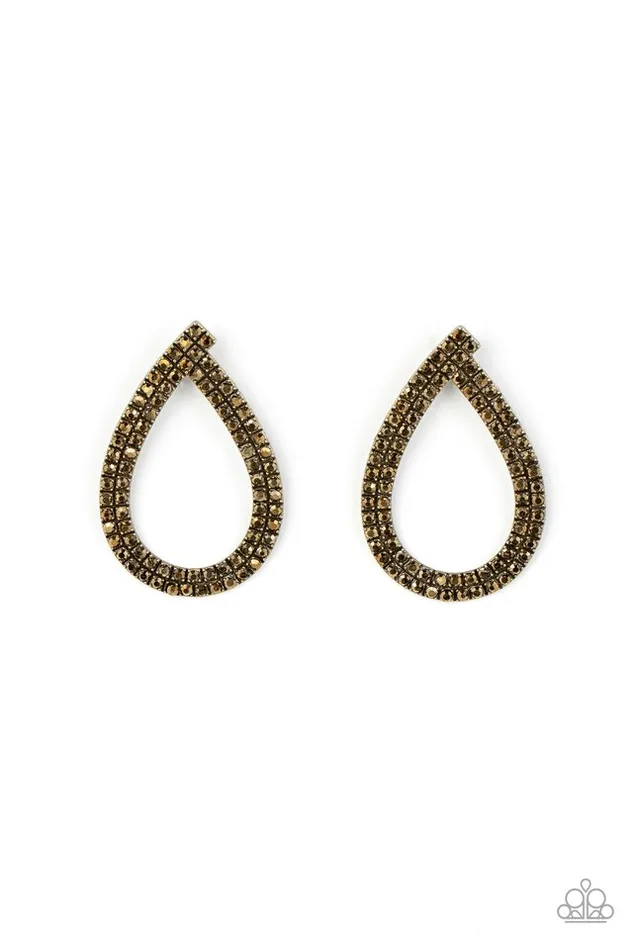 Paparazzi Jewelry Earrings Paparazzi Earring Diva Dust Brass