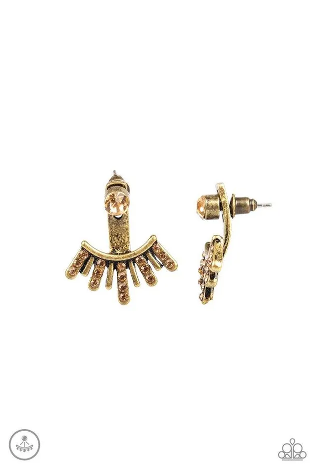 Paparazzi Jewelry Earrings Paparazzi Earring Diva Dynamite Brass