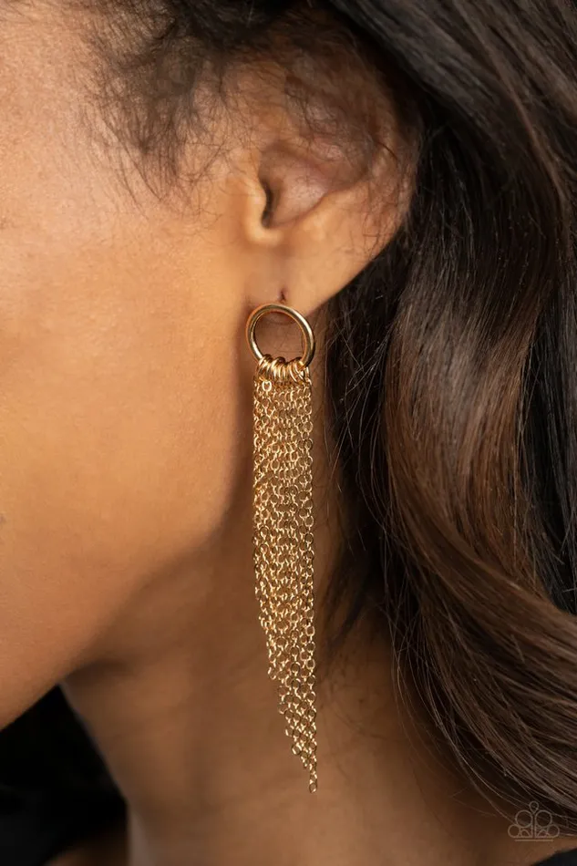 Paparazzi Jewelry Earrings Paparazzi Earring Divinely Dipping Gold