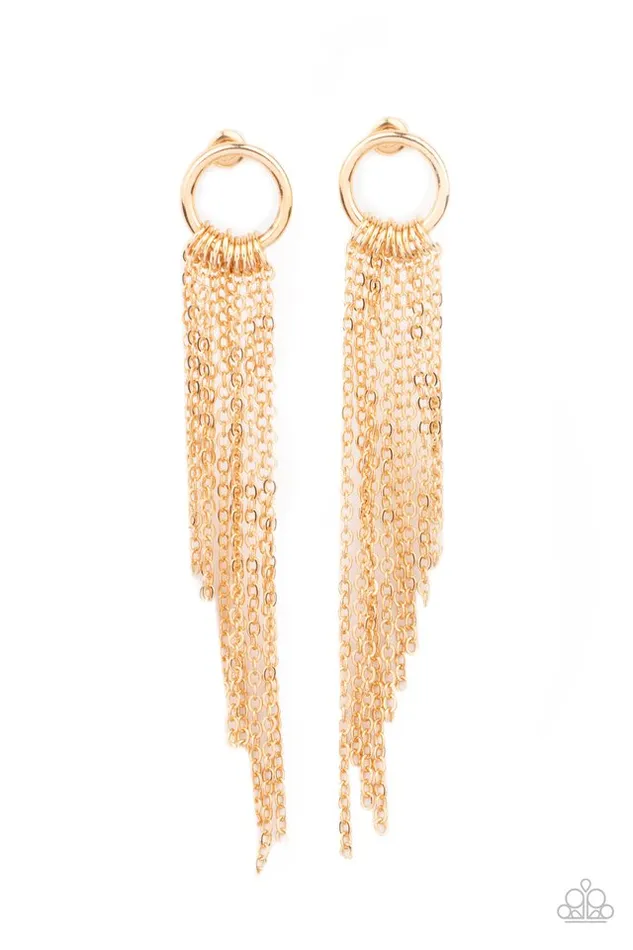 Paparazzi Jewelry Earrings Paparazzi Earring Divinely Dipping Gold Paparazzi Jewelry Earrings Paparazzi Earring Divinely Dipping Gold