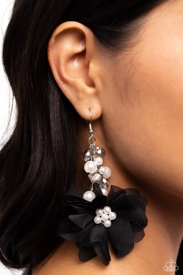 Paparazzi Jewelry Earrings Paparazzi Earring Fashionable Flower Girl Black