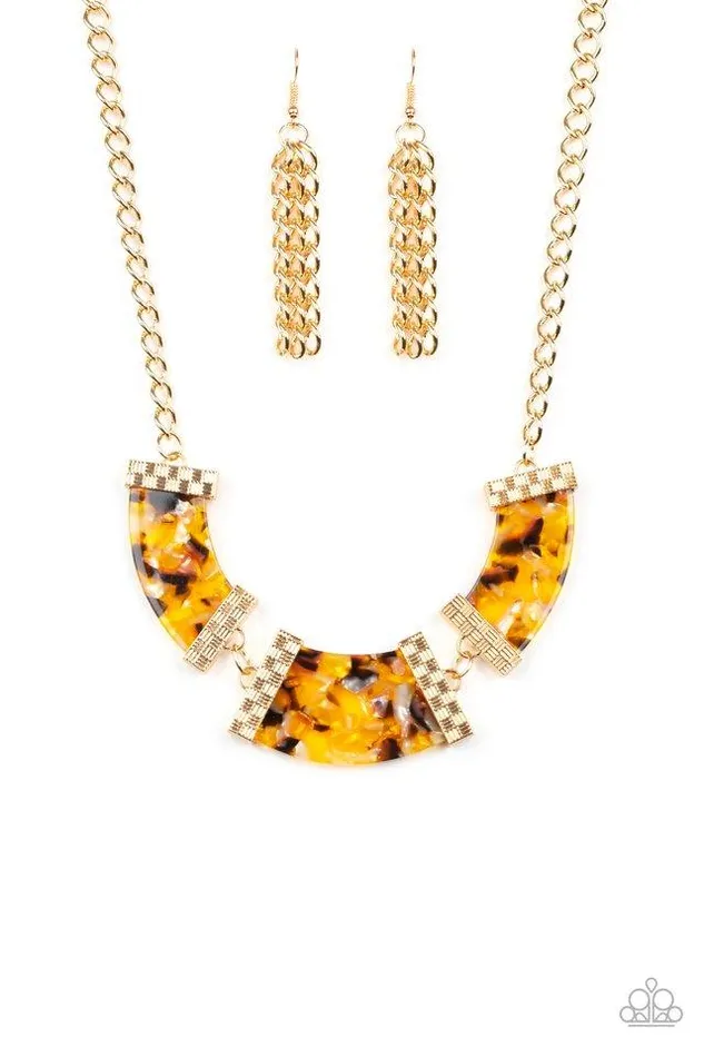 Paparazzi Jewelry Earrings Paparazzi Earring HAUTEBlooded Yellow