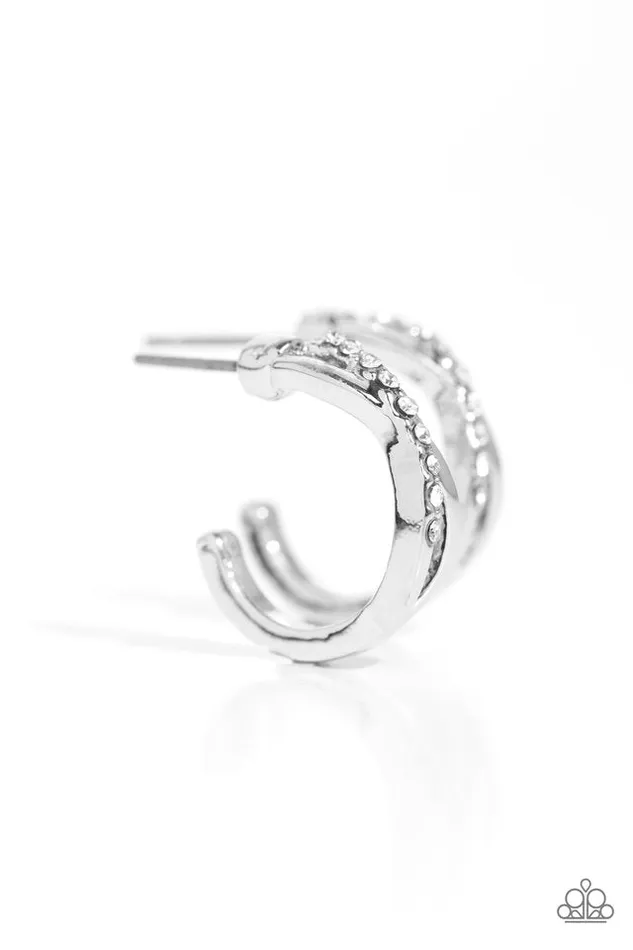 Paparazzi Jewelry Earrings Paparazzi Earring Horoscopic Helixes White