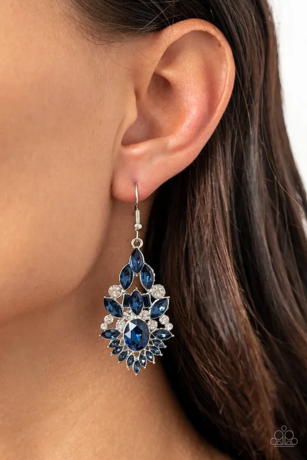 Paparazzi Jewelry Earrings Paparazzi Earring Ice Castle Couture Blue