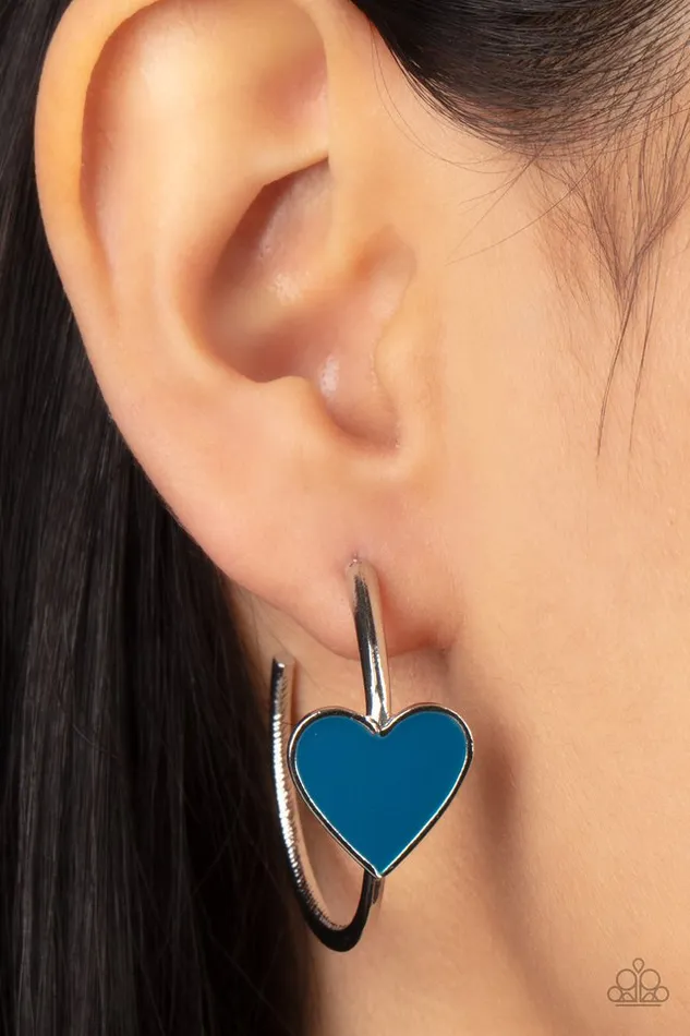 Paparazzi Jewelry Earrings Paparazzi Earring Kiss Up Blue
