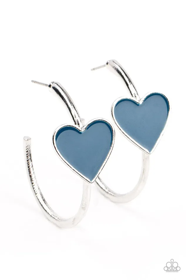 Paparazzi Jewelry Earrings Paparazzi Earring Kiss Up Blue