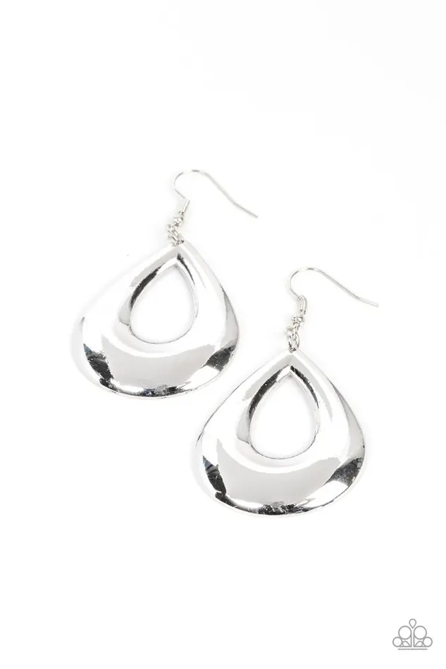 Paparazzi Jewelry Earrings Paparazzi Earring LaidBack Leisure Silver