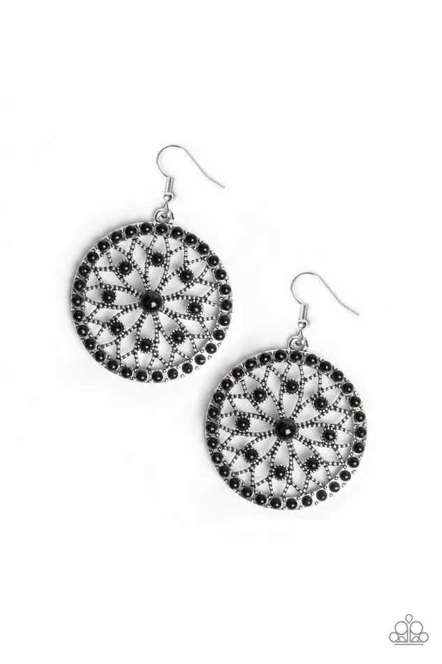 Paparazzi Jewelry Earrings Paparazzi Earring Merry Mandalas Black