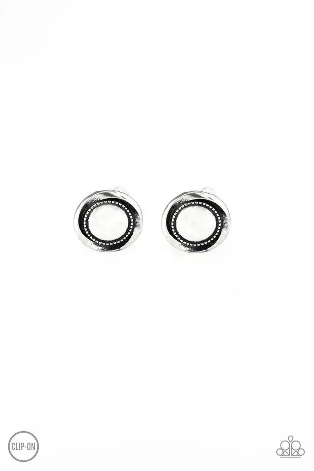 Paparazzi Jewelry Earrings Paparazzi Earring Out Of This Galaxy Silver
