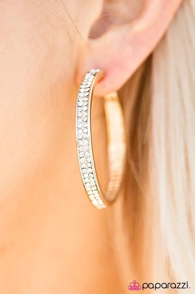 Paparazzi Jewelry Earrings Paparazzi Earring Presumed GLITZY Gold